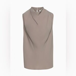Aritzia babaton carter Sleeveless Taupe Blouse